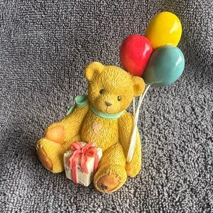 Cherished Teddies.  Teddy Bear Figurine with Balloons